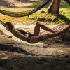 Be Good To The Environment and Your Body Too Woman relaxing in shade
