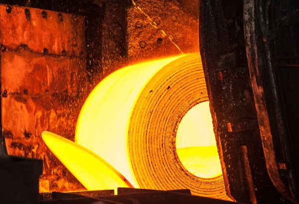 Roll of hot metal